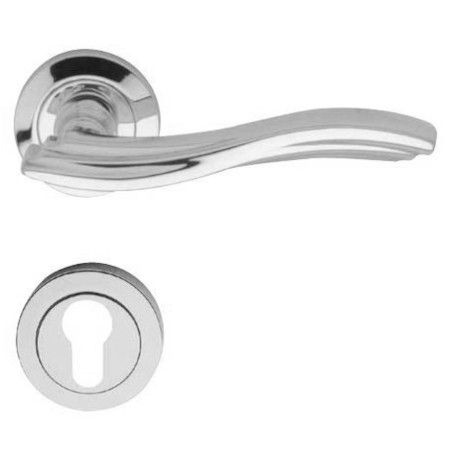 MARINA handle set with roses 102 PZ, polished chrome