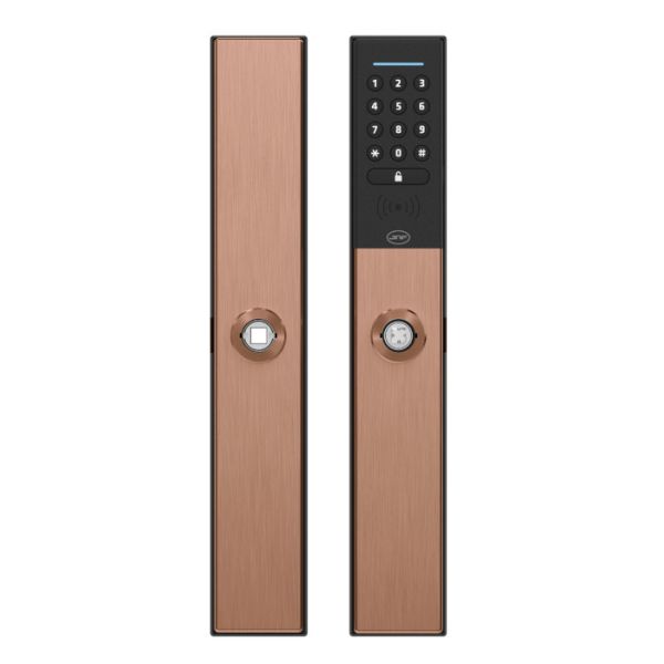 VOYAGER NUMERIC smart access control backplates BAC without handles, 3xAAA, copper PVD (TCO)