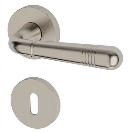 MAYBACH handle/rose set BB, brass nickel-plated satin