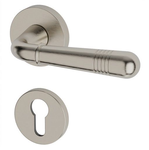 MAYBACH handle/rose set PZ, brass nickel-plated satin