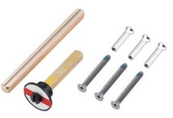 Fastening set for ASL handle/backplate set, door thickness 39-58 mm