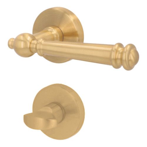 MOUNT EVEREST II-R rankenos rinkinys su rozetėmis WC/8 mm grt., šlifuotas žalvaris