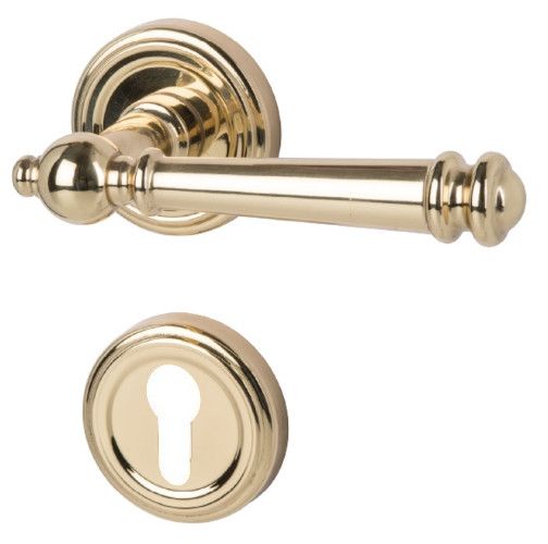 MOUNT EVEREST II-R rankenos rinkinys su rozetėmis PZ grt., poliruotas, lakuotas žalvaris