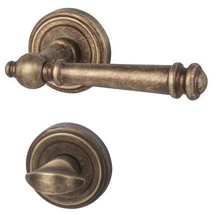 Mount Everest-R rankenų komplektas su rozetėmis WC, žalvaris antikinis bronzos atspalvis