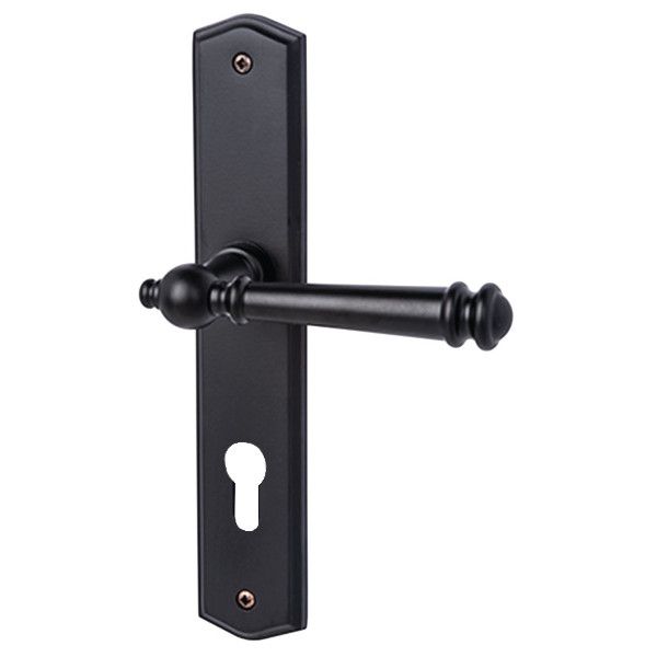 Mount Everest-LS durų rankena su PZ/72 plokštele, matinės juodos spalvos