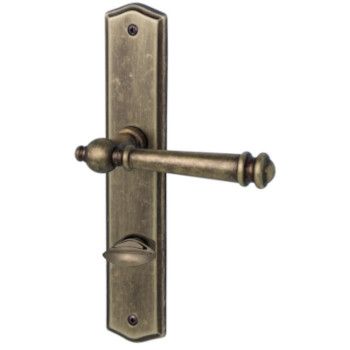 Mount Everest-LS durų rankena su WC plokštele, žalvario šlifuotos antikinės bronzos