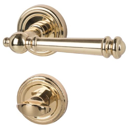 MOUNT EVEREST II-R rankenos rinkinys su rozetėmis WC grt., poliruota, lakuotas žalvaris