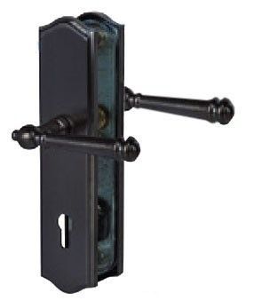 SICURA MOUNT plokštelė lauko durims su rankena/ rankena PZ72, žalvaris matinis juodas