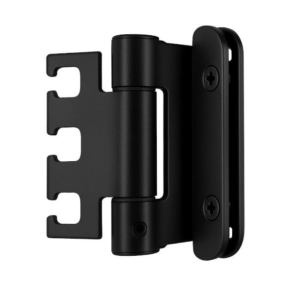 2049/160/56 FD heavy duty hinge for rebated doors with acoustic seal, black RAL 9005