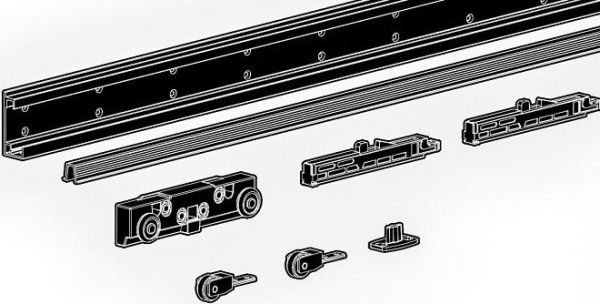 Paslėpta stumdomų durų sistema JNF OFFSCREEN LIGHT IN.15.452/1100 mm