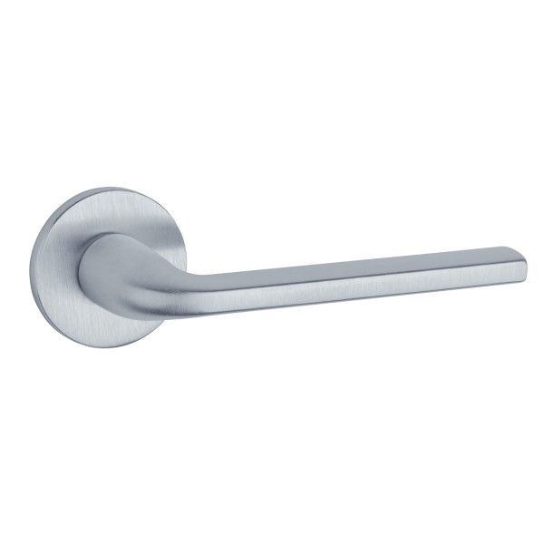 OLEANDRO handle/rose set BAC, round roses, 7mm, chrome-plated satin