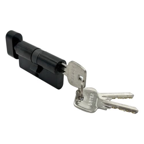 Profile cylinder 4ME P30 x 30 mm, with elliptical knob, ZNE, 3 keys, black