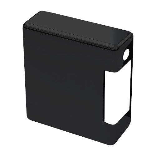 LQ 683W50 Stačiakampių spynelių plokštelių dangčių rinkinys stiklui/stiklui, anoduota juoda (005)