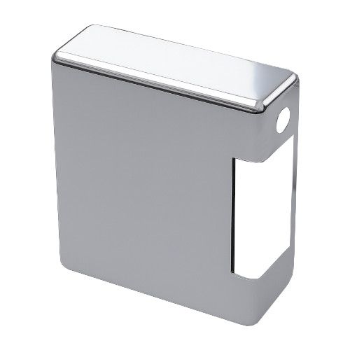 LQ 683W50 Stačiakampių spynelių plokštelių dangčių rinkinys stiklas/stiklas, anoduota sidabro spalva (002)