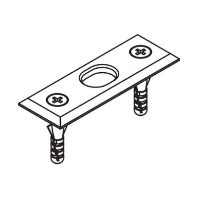 HAWA 13130 Strike plate, chromium-plated steel