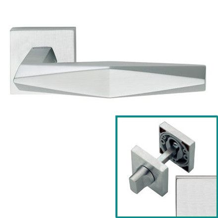 PRISMA handle/rose 019 set.WC 233NT, satin chrome