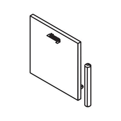 Side cover cap for PUROLINO profile, including grub screw, suitable to both sides, chrome matt