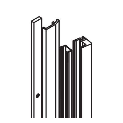 End profile set for wall mounting, 3500mm, anodized [22150]