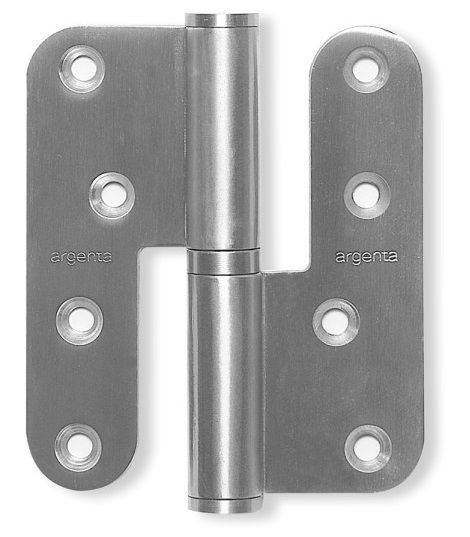 RD25 hinge 100x86 with ball bearing, st.steel, right