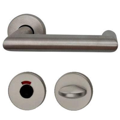 RIVA 136 door handle set with roses WC, class 4, stainless steel