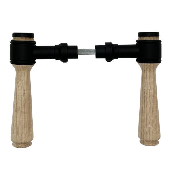 KURZEME 375R rankenų komplektas, juodas plienas, šviesus ąžuolas