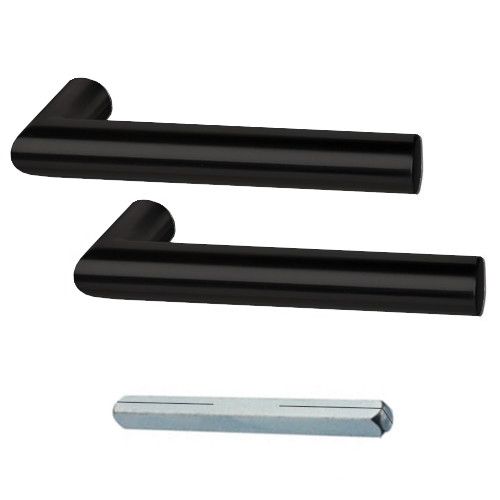 RONNY II pora rankenų stiklinėms durims BE rozetės, matinė juoda