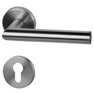 RONNY II-R, handle/rose set PZ, stainless steel with PVD ABACO