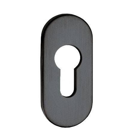 ARES 811 PZ oval key rose 9mm, aluminium F14 black RAL9005