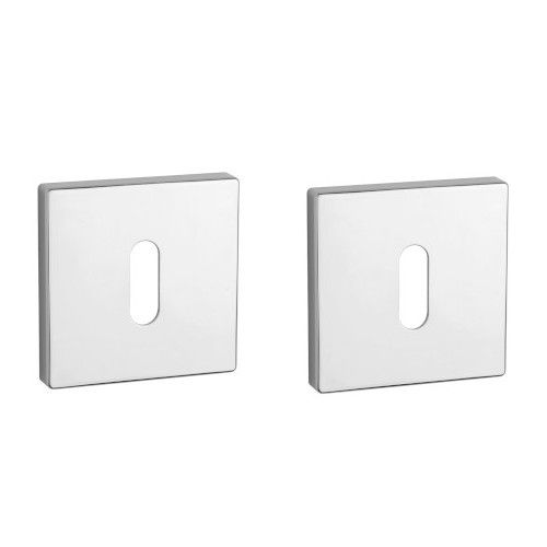 APRILE Q BB square rose 53 x 53mm, thickness 7mm, chrome-plated polished