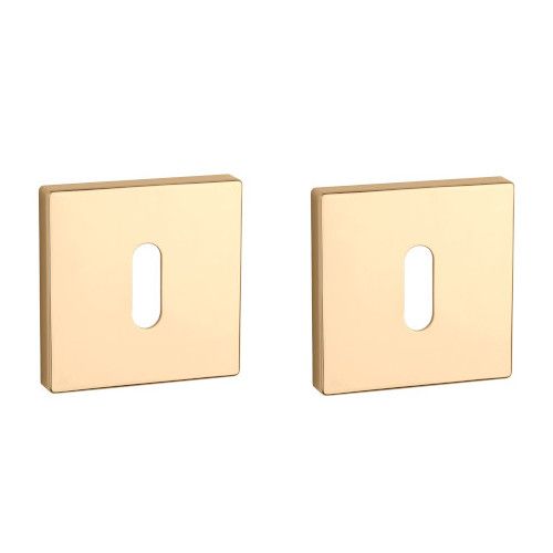 APRILE Q BB square rose 53 x 53mm, thickness 7mm, gold-tone polished