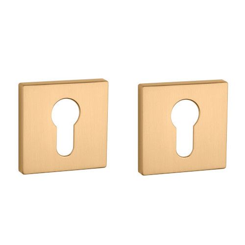 APRILE Q PZ square rose 53 x 53mm, thickness 7mm, gold-tone matt