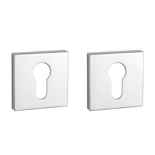 APRILE Q PZ square rose 53 x 53mm, thickness 7mm, chrome-plated polished