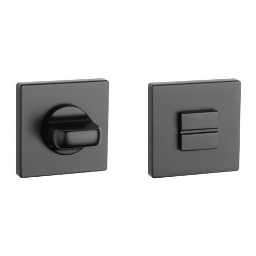 APRILE Q WC turn 4x4/6/8mm, with square rose 53 x 53mm, thickness 7mm, black