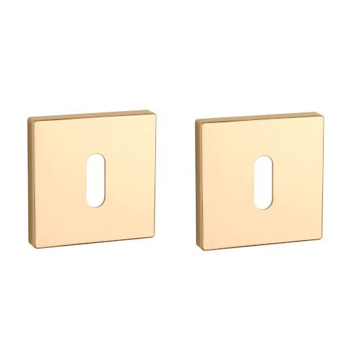 APRILE Q BB square rose 53 x 53mm, thickness 7mm, gold-tone PVD polished