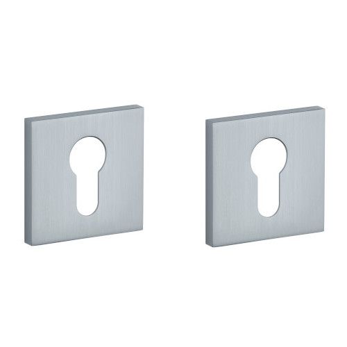 APRILE Q PZ square rose 53 x 53mm, thickness 7mm, chrome-plated satin