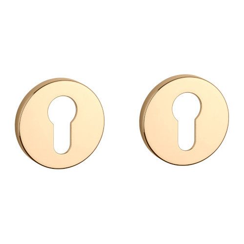 APRILE R PZ round roses, Ø 53mm, 7mm, gold-tone PVD polished