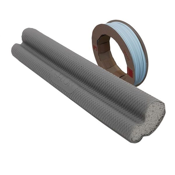 Weather seal QL-9646 9.5x6.5, silver grey RAL7001 (roll 200 m)