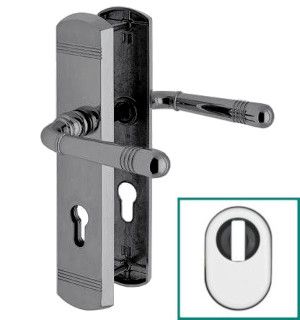 SICURA SCARLET saugos plokštelės su cilindro apsauga, PZ92 ZA, žalvaris satininio nerūdijančio plieno išvaizda