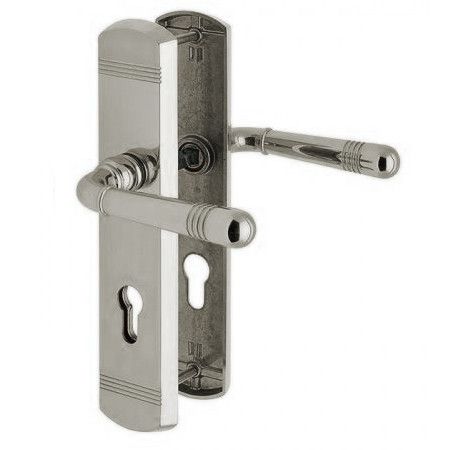 SICURA SCARLET plokštelė lauko durims su rankena/ rankena, PZ72 mm, be apsauginio disko, žalvario matinis