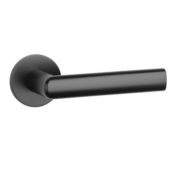 SILENA handle/rose set BAC, round roses, 7mm, black