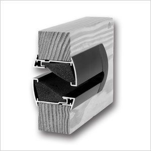 SILENDO akustinė durų grotelė, RAL8019 ruda