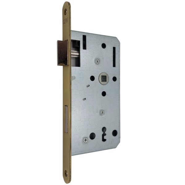 Mortise lock 115-1/2-BB 55/72-20, brass matt