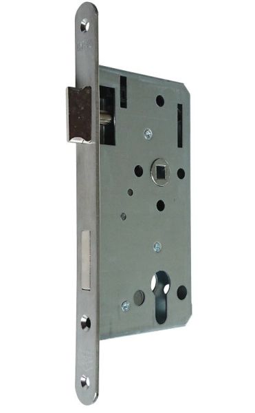 Mortise lock 115-1/2-PZ 55/72-20, stainless steel