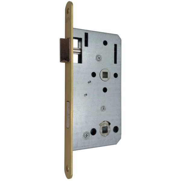 Mortise lock 115-1/2-WC 55/78-20, brass matt