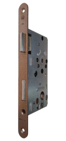 Mortise lock Si 22 BB 55/72-20, brown colored, RH