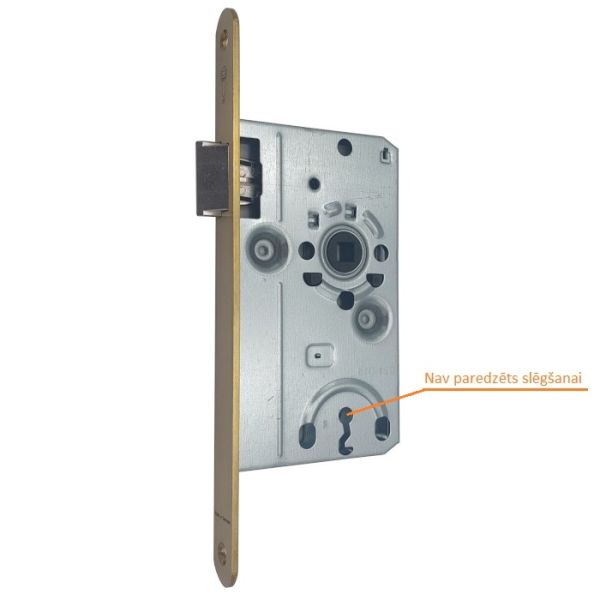 Mortise lock Si 22 BAC 55-20, brass matt, LH