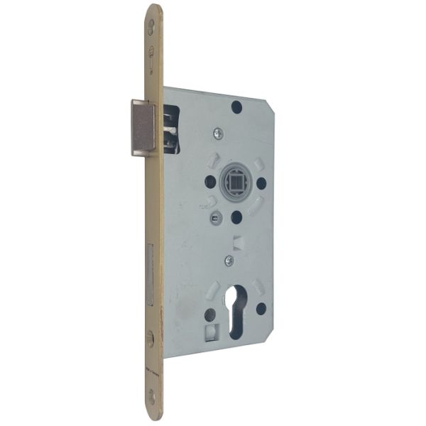 Mortise lock Vi 22 PZ 55/72, matt brass, LH