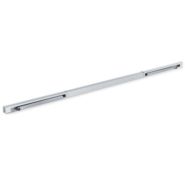 Double guide rail TS 5000 E-ISM with coordinator and 24V Hold-Open, silver tone