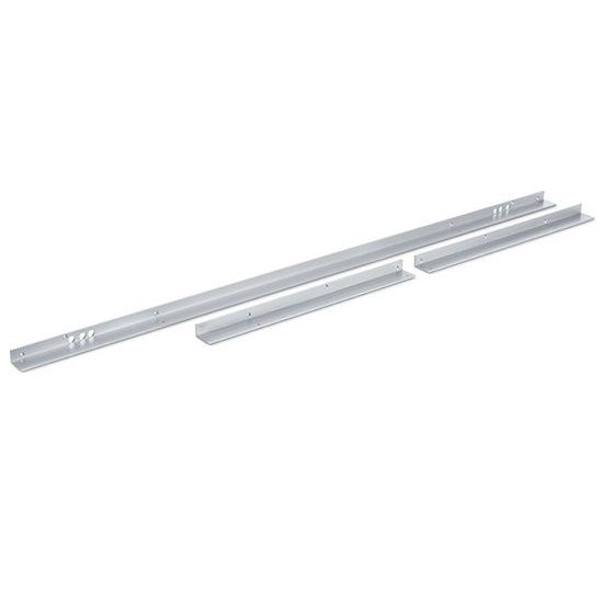 Set of guide rail casing brackets for door closing system 5000L-ISM, silver tone