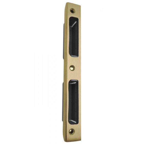 Strike plate for rebated doors 4062, polished brass